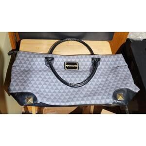 Vintage Loungefly Skull Weekend Bag Large Tote Blue Geometirc Halloween Gothic